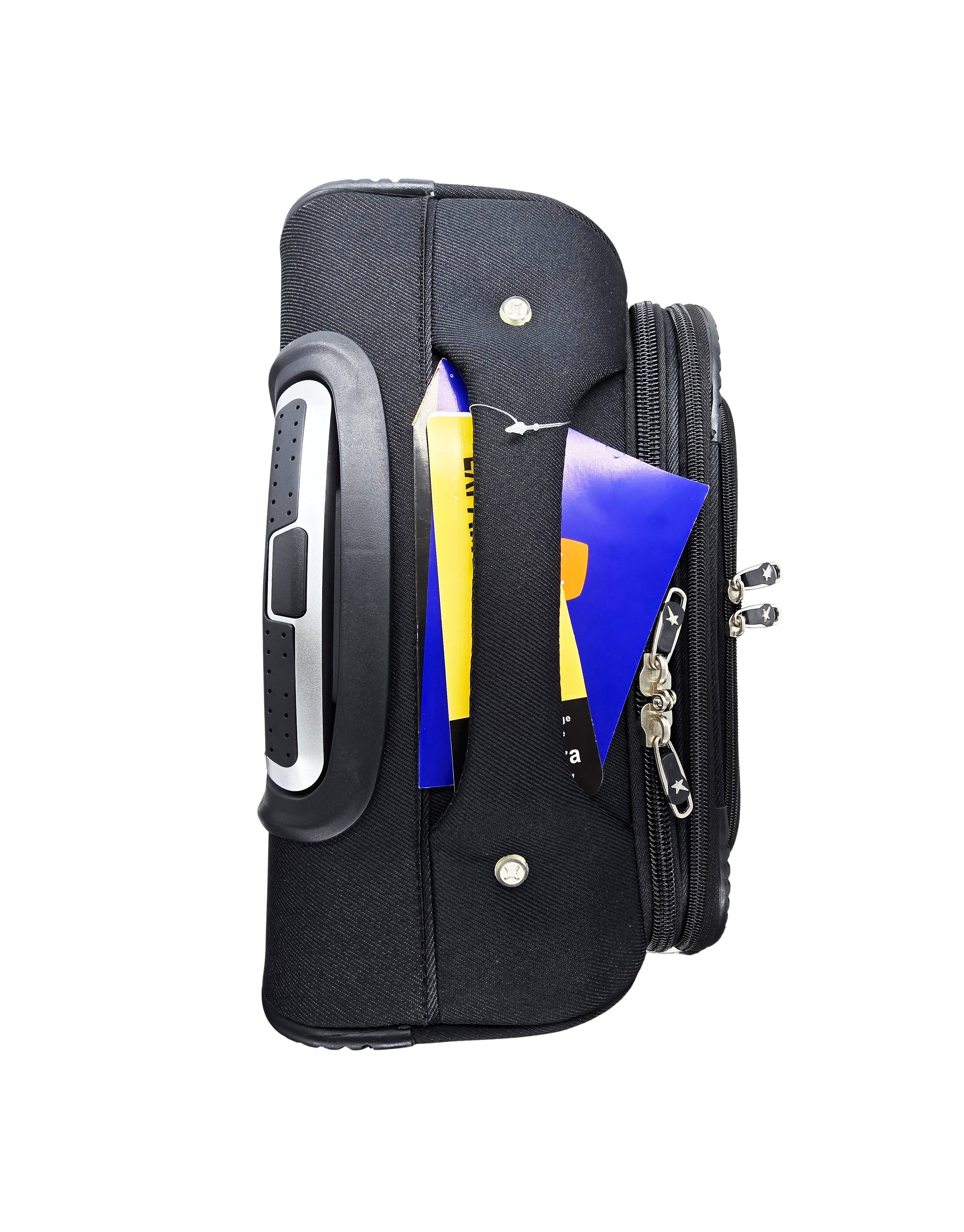 SOFT COVER ABS LIGHT WEIGHT LUGGAGES (BLACK)